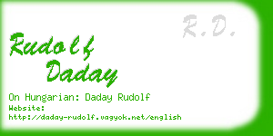 rudolf daday business card